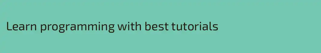 Learn programming with best tutorials